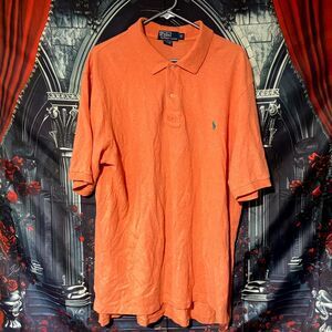 Polo Ralph Lauren Polo Shirt Men's XLT Orange Cotton Activewear Golf Performance